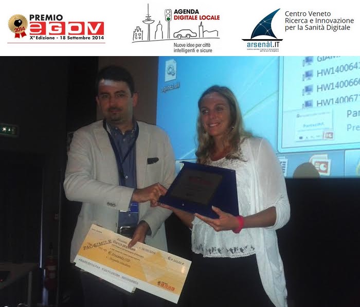 ing. Sara Valongo  Arsenàl.IT - premio eGov 2014 - semplificare Pubblica Amministrazione Regione Veneto premio