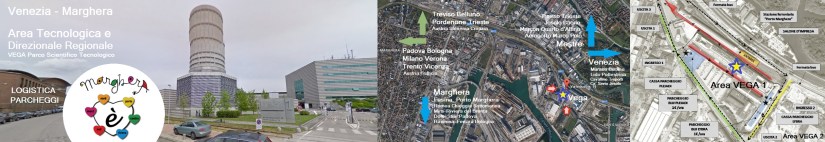 VEGA banner con foto torre hammon mappa e piantina google map - studio baroni